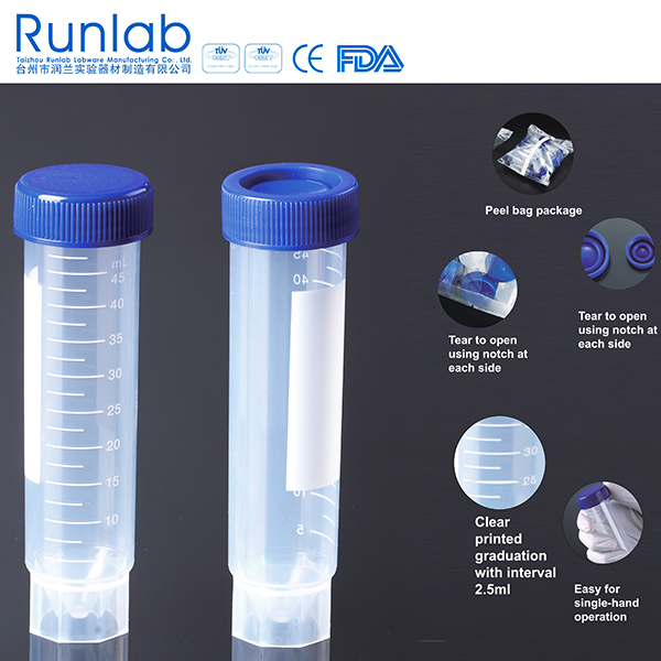 Runlab free standing 50ml centrifuge tube 